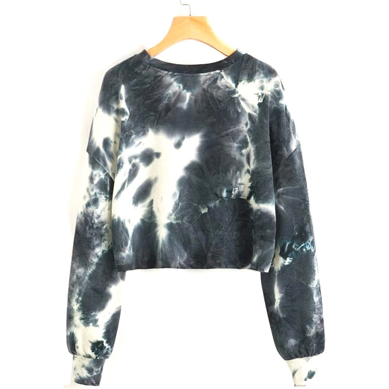 Drop Shoulder Tie Dye Crop Tee